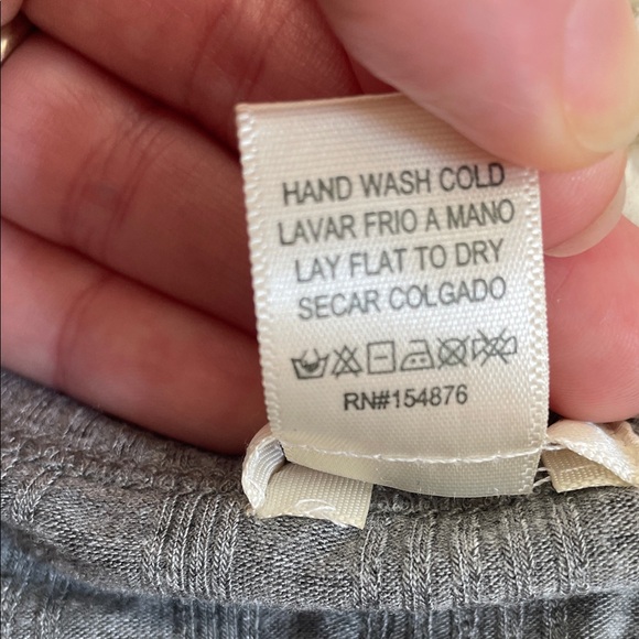 Bozzolo x Fashion Nova Paulina Gray Ribbed Crop Top Large - Picture 3 of 3